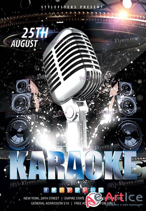 Karaoke V0708 2019 PSD Flyer Template