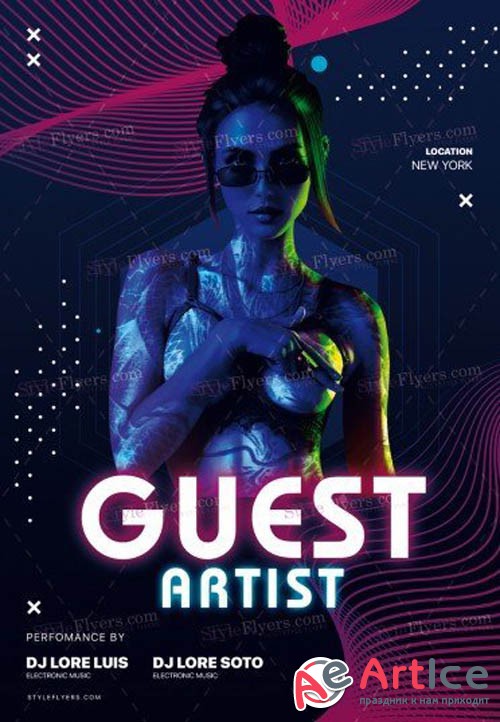 Guest Artist V2208 2019 PSD Flyer Template