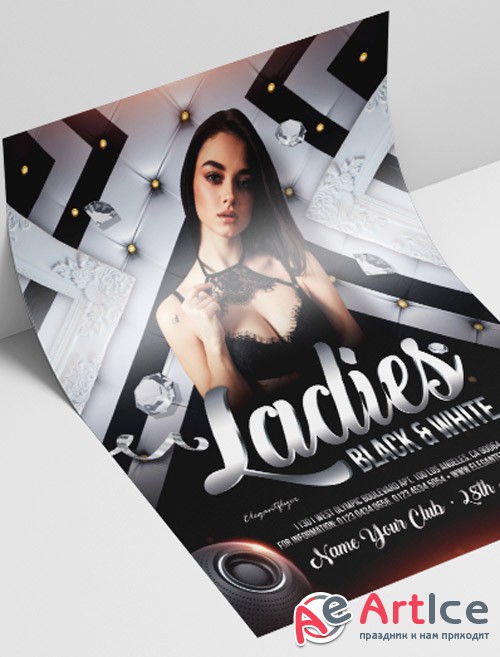 Ladies Black and White V2208 2019 Premium PSD Flyer Template