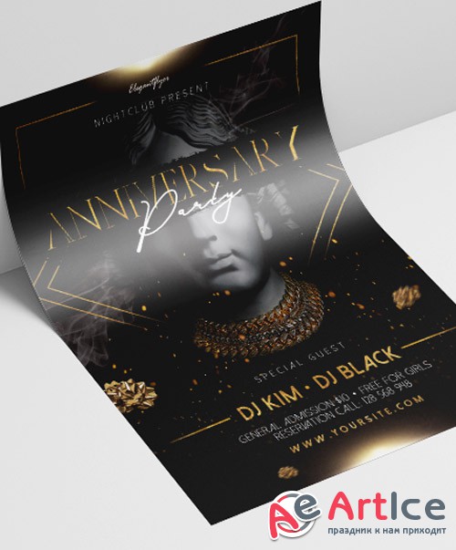 Anniversary Party V2208 2019 Premium PSD Flyer Template