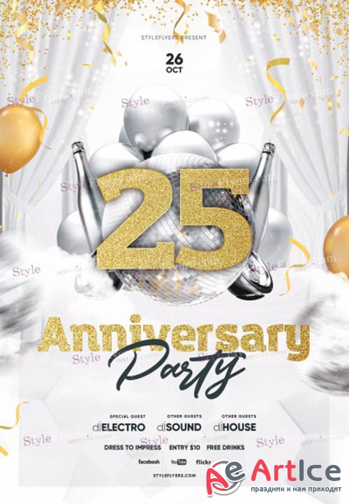 Anniversary Party V2908 2019 PSD Flyer Template