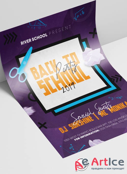 Back to School V3008 2019 Premium PSD Flyer Template