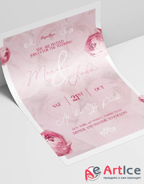 Wedding V2908 2019 Premium PSD Flyer Template