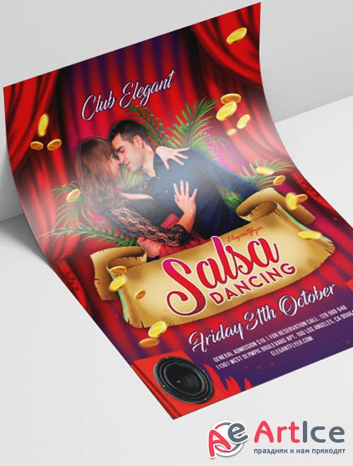 Salsa Dancing V2908 2019 Premium PSD Flyer Template