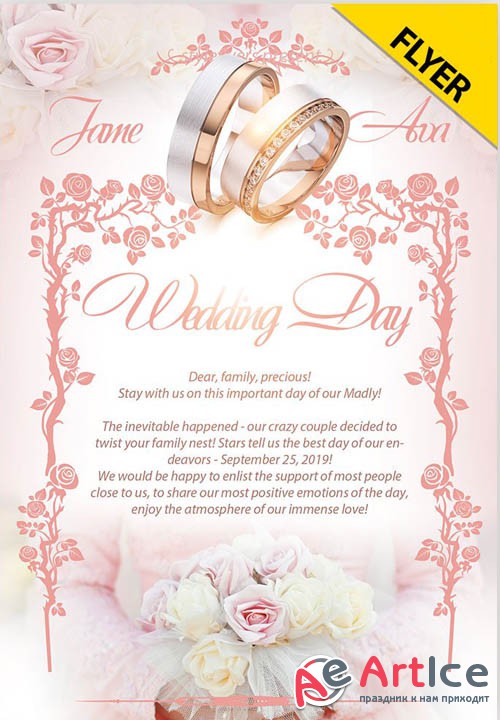 Wedding V1609 2019 PSD Flyer Template