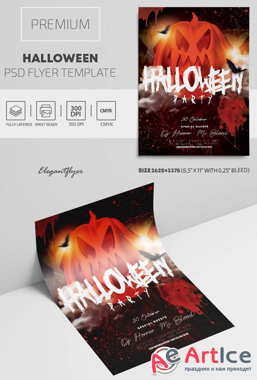 Halloween V1809 2019 Premium PSD Flyer Template