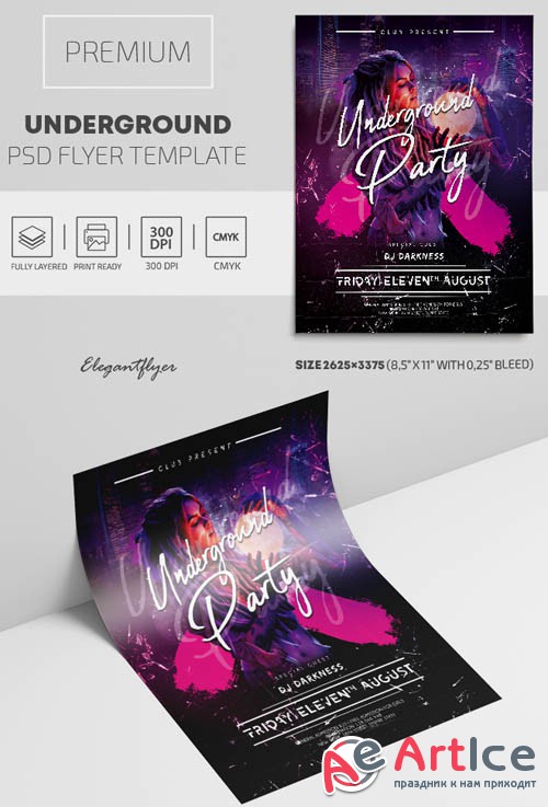 Underground V1809 2019 Premium PSD Flyer Template