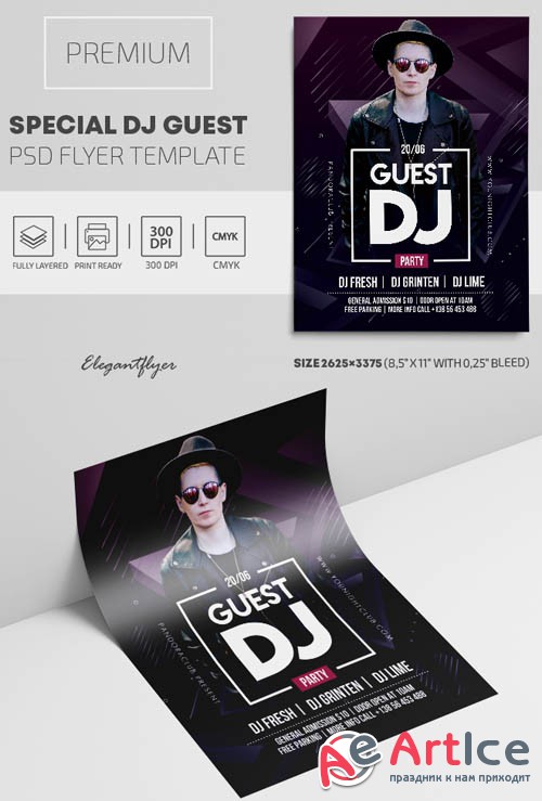 Special Dj Guest V1809 2019 Premium PSD Flyer Template