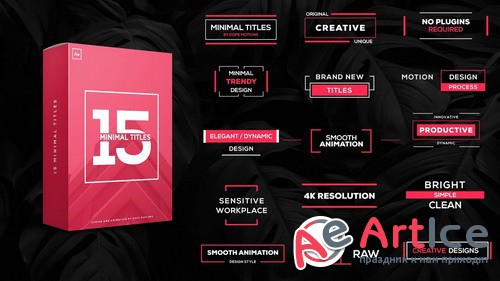 15 Minimal Titles - After Effects Template