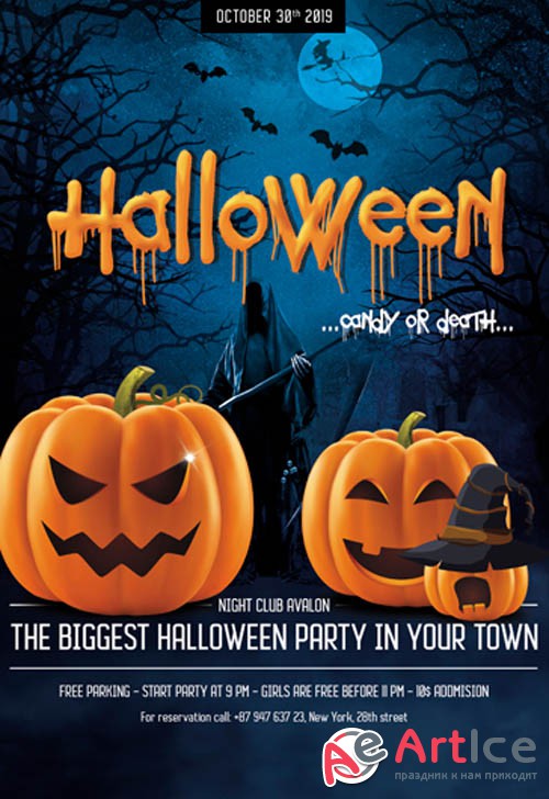 Halloween V27098 2019 Premium PSD Flyer Template