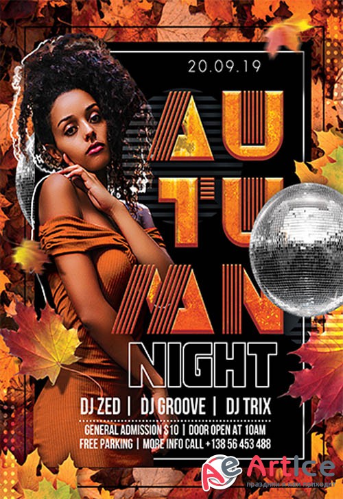 Autumn Night V2709 2019 Premium PSD Flyer Template