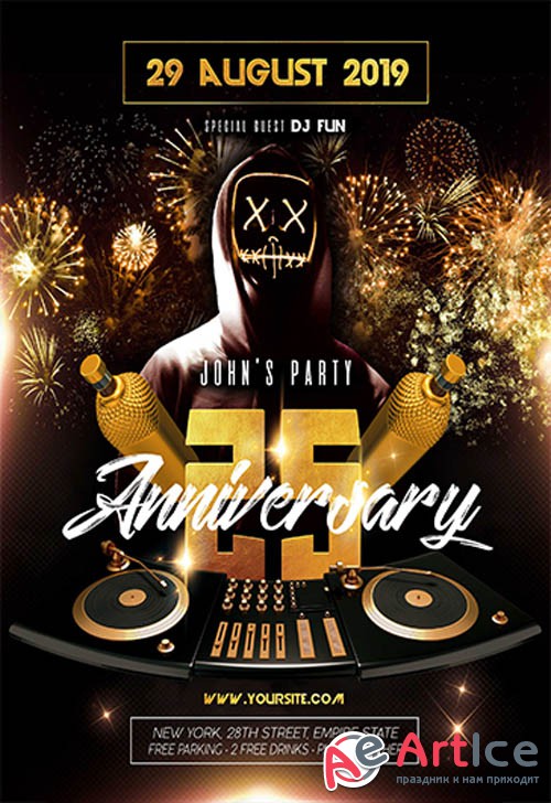 Anniversary V2709 2019 Premium PSD Flyer Template