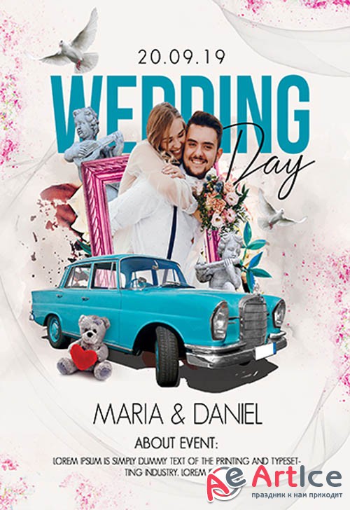 Wedding Day V0310 2019 Premium PSD Flyer Template