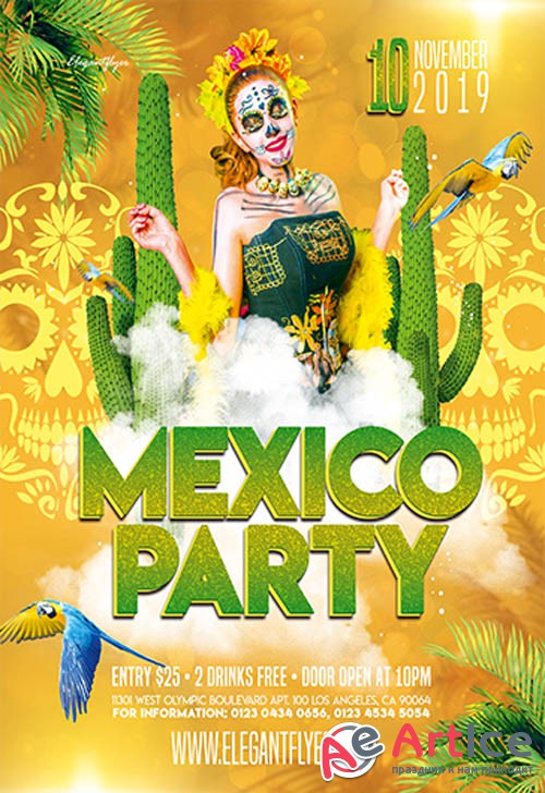 Mexico Party V0310 2019 Premium PSD Flyer Template