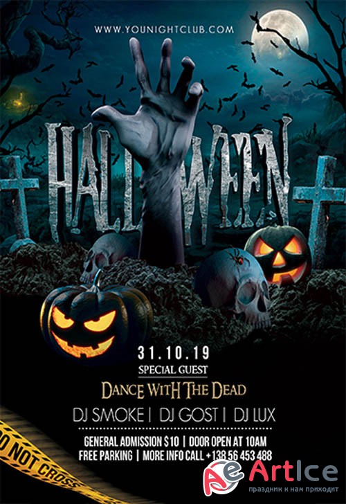 Halloween V03101 2019 Premium PSD Flyer Template