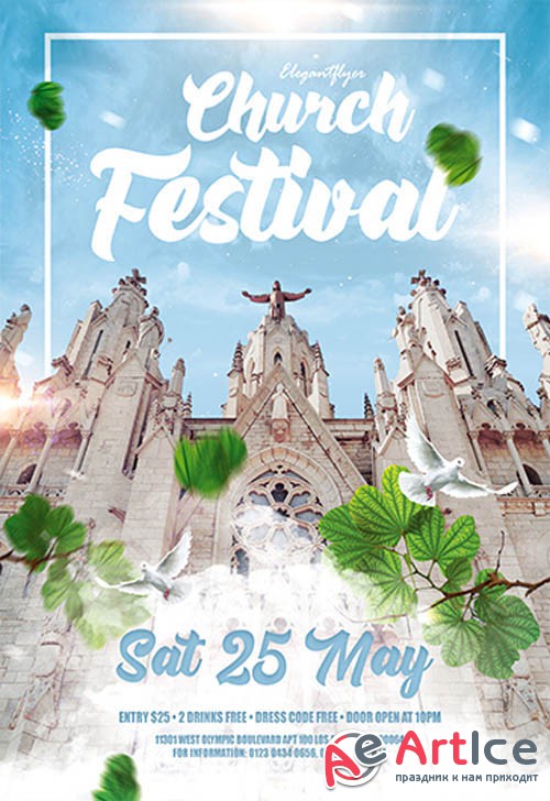 Church Festival V0210 2019 Premium PSD Flyer Template