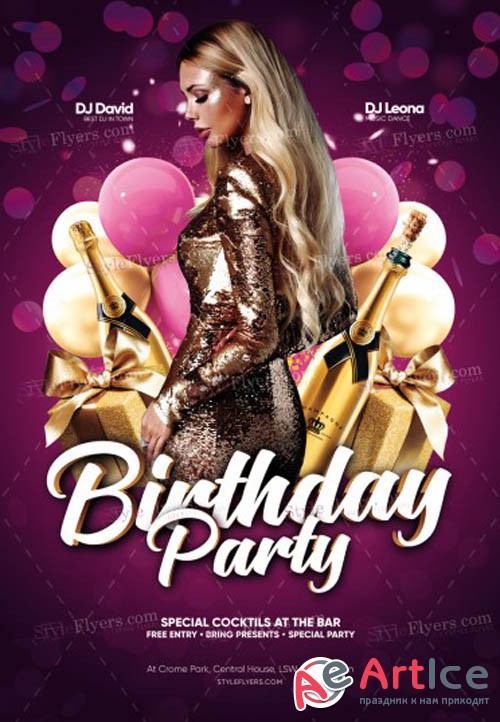 Birthday Party V0910 2019 PSD Flyer Template