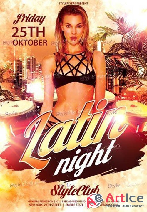 Latin Night V0910 2019 PSD Flyer Template