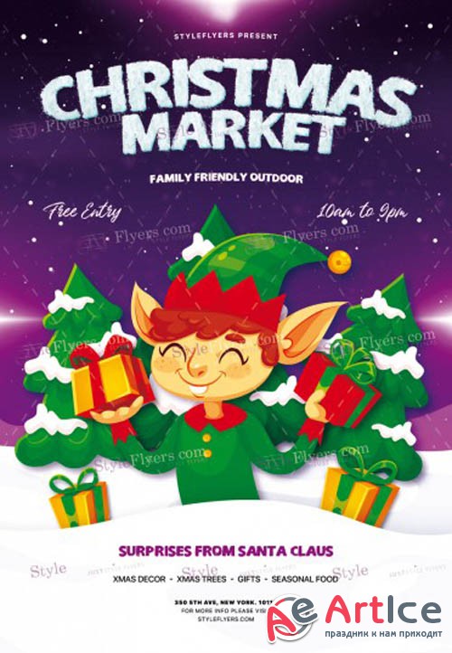 hristmas Market V1810 2019 PSD Flyer Template