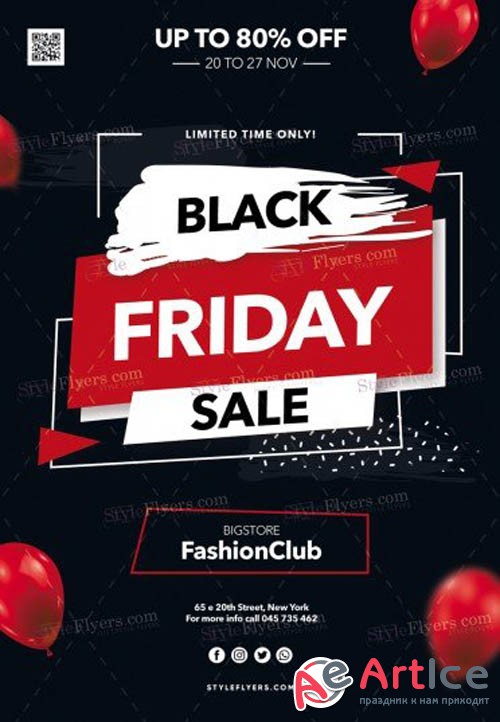 Black Friday Sale V2910 2019 PSD FLYER Template