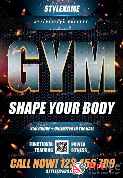 GYM V3010 2019 PSD Flyer Template