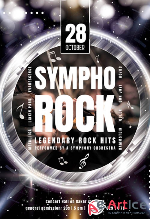 Symphony Concert V3110 2019 Premium PSD Flyer Template