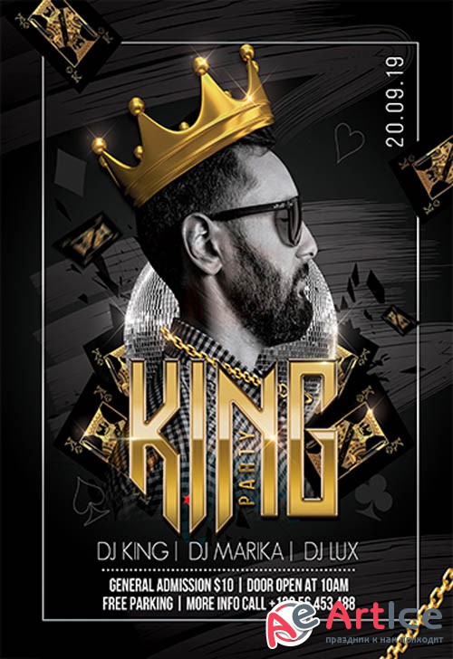 King Party V3110 2019 Premium PSD Flyer Template