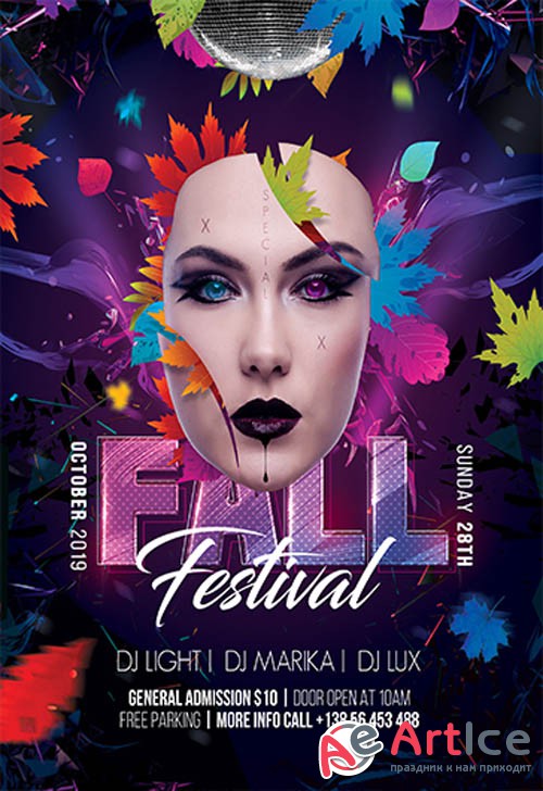 Fall Festival V3110 2019 Premium PSD Flyer Template