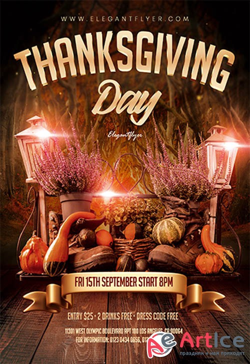 Thanksgiving Day V0611 2019 Premium PSD Flyer Template