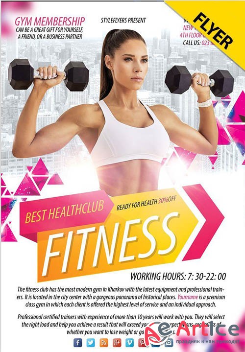 Fitness Flyer V1711 2019 PSD Flyer Template