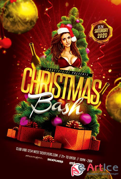 Christmas Bash psd flyer template