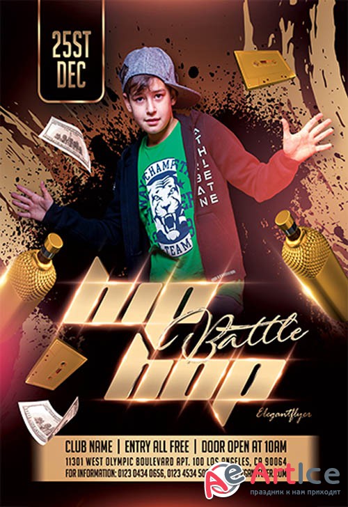 Hip Hop Battle V2211 2019 Premium PSD Flyer Template