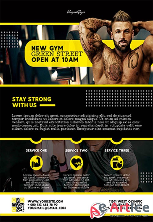 GYM V2211 2019 Premium PSD Flyer Template