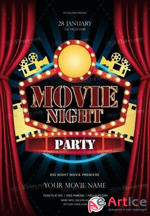 Movie Night Party V0212 2019 PSD Flyer Template