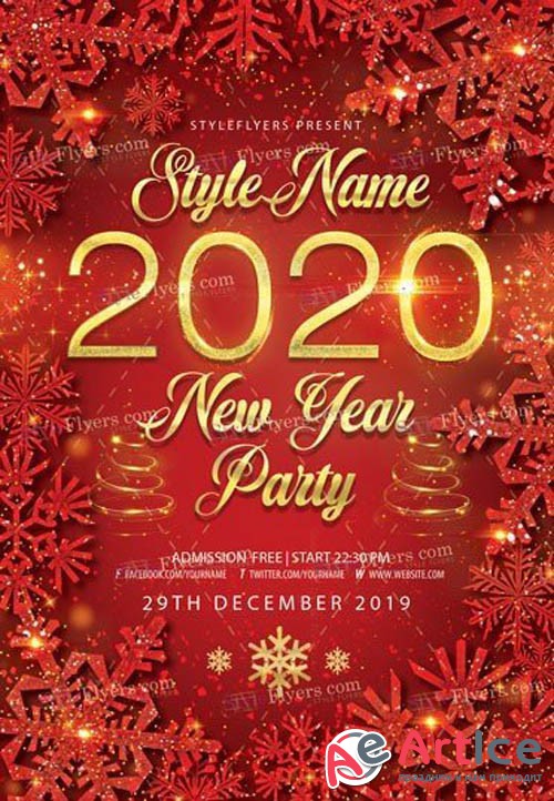 2020 New Year Party V1612 2019 PSD Flyer Template