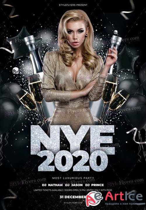 NYE 2020 V2912 2019 PSD Flyer Template