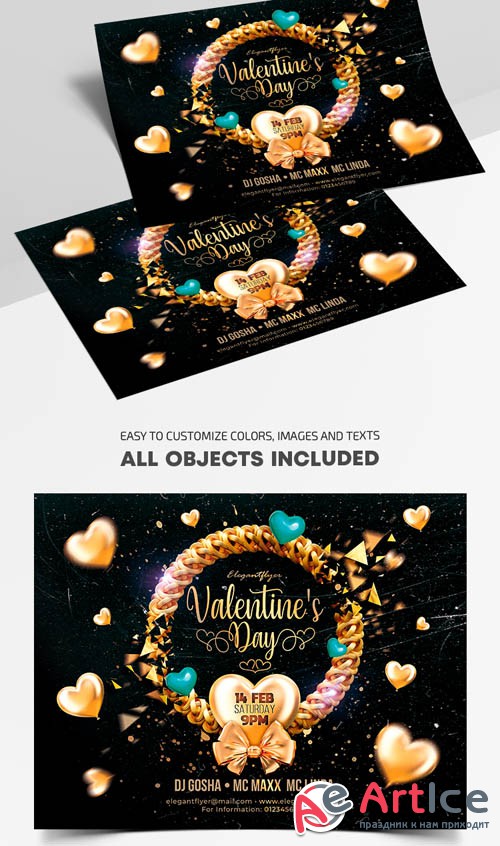 Valentines Day V1201 2020 Premium PSD Flyer Template