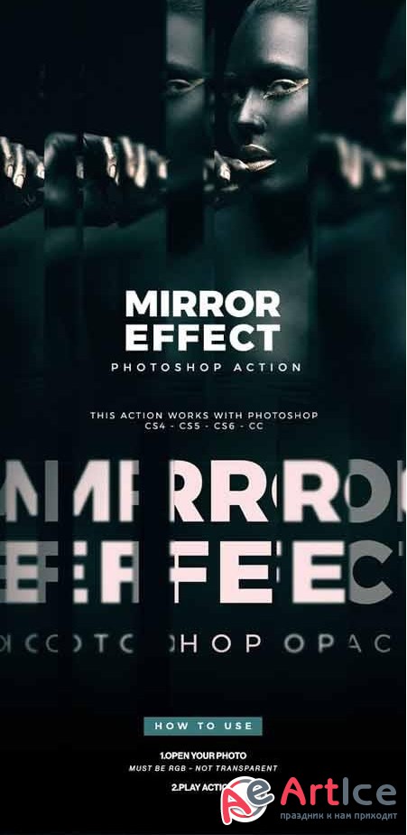 Mirror Effect Photoshop Action 22552784