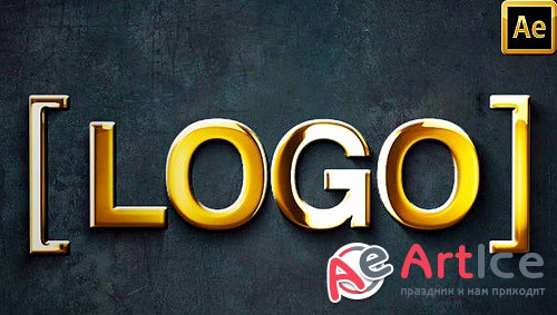 Gold 3D Logo Animation 115 - Project for After Effects