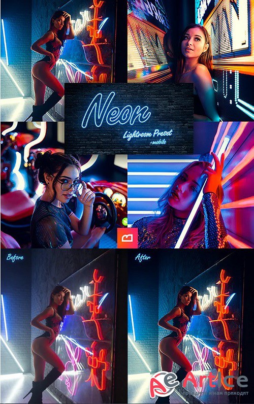 Artistic Collection - Neon Lightroom Preset (Mobile & Desktop) - 24926596