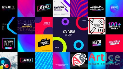 Instagram Elements Pack 30089849 - DaVinci Resolve Project (Videohive)