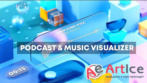 Podcast And Music Visual Techno Geometry 991102 - Project for After Effects